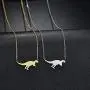 RZCXBS Dinosaur Pendant Necklace Lightweight Surgical Stainless Steel Animal Necklace RZCXBS Dinosaur Pendant Necklace Lightweight Surgical Stainless Steel Animal Necklace