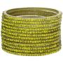 JDZ COLLECTION Indian Glass Bangles Set Jewelry for Womens & Girls Bollywood Bangles Set Bridal Ethnic Wedding Partywear Costume Match CZ Stone Glass Bangles Set of 12 Mehndi Green