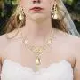 ORAZIO Crystal Wedding Bridal Jewelry Set for Women Rhinestone Necklace Dangle Earring Bracelet for Bride Bridemaids ORAZIO Crystal Wedding Bridal Jewelry Set for Women Rhinestone Necklace Dangle Earring Bracelet for Bride Bridemaids