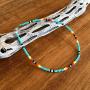 Yalice Boho Choker Necklace Chain Rainbow Seed Bead Necklaces Jewelry for Women and Girls