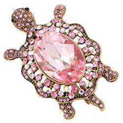 GYAYU Womens Crystal Big Turtle Pin Brooch Girl Animal Decorative Jewelry