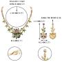 EVER FAITH Austrian Crystal Lovely Panda Bamboo Animal Plant Necklace Earrings Set