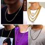 FindChic Men Curb Chain Necklace 18K Gold Plated/Stainless Steel/Black Chunky Double Tight Cuban Link Hip Hop Neck Chains for Men Boys 3.5MM/5MM/6MM/7MM/9MM/12MM 14-30 8 Length Options (Send Gift Box)