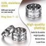 ChainsHouse Sturdy Cuban Link Chain Ring for Men Women, Black/18K Real Gold Plated, 316L Stainless Steel Band Rings, Size 5 to 12, Custom Available, with Gift Box