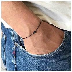 TseanYi Lava Rock Bracelet Black Leather Rope Bracelet Boho Unisex Hand Chain Bracelets Jewelry Gifts for Everyone