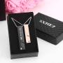 Gift for Lover His Queen Her King Stainless Steel Couple Bracelets for Women Men Jewelry Matching Set (His Queen Her King Necklace)