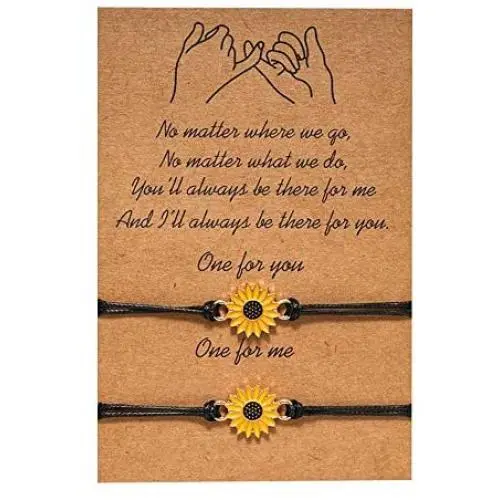 Charmory Pinky Promise Bracelets, Adjustable Distance Matching Relationship Bracelets for Best Friends Couples Family Charmory Pinky Promise Bracelets, Adjustable Distance Matching Relationship Bracelets for Best Friends Couples Family