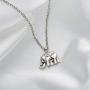 DESIMTION Good Luck Elephant Anchor Butterfly Necklace White Gold for Women Teen Girls with Message Card