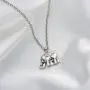 DESIMTION Good Luck Elephant Anchor Butterfly Necklace White Gold for Women Teen Girls with Message Card DESIMTION Good Luck Elephant Anchor Butterfly Necklace White Gold for Women Teen Girls with Message Card