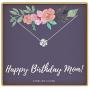 KEDRIAN Happy Birthday Mom Necklace, 925 Sterling Silver, Mom Birthday Gifts, Jewelry Birthday Gifts For Mom, Pendant Necklaces Birthday Gift For Mom, Moms Birthday Gift For Women From Son Or Daughter