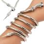 YouU 2 Pcs City of Bones Isabelle Lightwoods Electrum Whip Serpent Snake Bracelet and Necklace Set with Storage Box