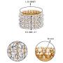 EVER FAITH Womens Round Shaped Austrian Crystal Wedding 3 Layers Luxury Elastic Stretch Bracelet