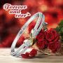 Angelady Silver Plated Wide Bangle Bracelet for Women Girls, Infinity Lucky Endless Love Bangle, Birthday Mothers Day Gift for Mom Wife Girlfriend Daughter