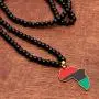 Okuna Outpost Traditional Africa Necklace with Country Pendant for Men and Women (Black, 30 in) Okuna Outpost Traditional Africa Necklace with Country Pendant for Men and Women (Black, 30 in)