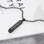 Love Jewelry Personalized Couple Stainless Steel Necklace Engraved Initial Name Vertical Bar Necklace Birthday Gift Love Jewelry Personalized Couple Stainless Steel Necklace Engraved Initial Name Vertical Bar Necklace Birthday Gift