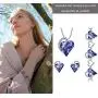 Leafael Infinity Love Heart Stud Earrings with Birthstone Crystal Womens Gifts, Silver-tone Leafael Infinity Love Heart Stud Earrings with Birthstone Crystal Womens Gifts, Silver-tone