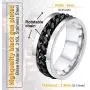 ChainsPro Sturdy Cuban Link/Spinner Rings for Men/Women, Can Engrave, Size 06-12, 18K Gold Tone/316L Stainless Steel/Black (Send Gift Box) ChainsPro Sturdy Cuban Link/Spinner Rings for Men/Women, Can Engrave, Size 06-12, 18K Gold Tone/316L Stainless Steel/Black (Send Gift Box)