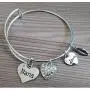 Luvalti Grandma Nana Love Heart Charm Bracelet Adjustable Bangle Gift for Women Luvalti Grandma Nana Love Heart Charm Bracelet Adjustable Bangle Gift for Women
