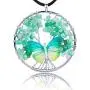''N/A'' Tree of Life with Butterfly Healing Crystal Gemstone Chakra Pendant. Reiki Necklace. Carved Jewelry for Women ''N/A'' Tree of Life with Butterfly Healing Crystal Gemstone Chakra Pendant. Reiki Necklace. Carved Jewelry for Women