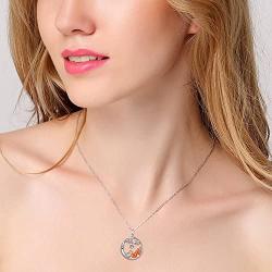 S925 Sterling Silver Pumpkin and Devil Forest or Sunflower Pendant Necklace for Women 18''