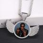 GUCY Hip Hop Jewelry Picture Pendant Necklace for Women Men Personalized Custom Photo Pendant Necklace