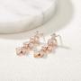 SWEETV Cubic Zirconia Wedding Earrings for Brides Bridesmaids, Elegant Marquise Bridal Dangling Earrings, Crystal Drop earrings for Women Jewelry Gifts