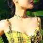 Simple Geometric Hearts Necklace Lolita Choker Chain Cuban Chunky Clavicle Chain Necklace Punk Chic Style Street Fashion Wedding Dress Jewelry for Girls Women