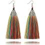 YRY Tassel Earrings Fringe Drop Long Dangling Bohemian Statement Thread Earrings for Women Wedding Party Jewelry