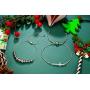 RareLove 2 PCS Crystal Cross Bead Charm Double Strand Stretch Adjustable Bracelet Alloy Christmas Godmother Godchildren Baptism Gift for Women Girls