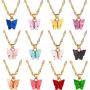 Nanafast Butterfly Pendant Necklace for Women & Girls Acrylic Necklace with Gold-Plated