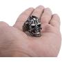 Elfasio Men Skull Rings Stainless Steel Gothic Biker Punk Jewelry, Size 8-13