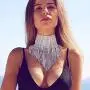 NABROJ Womens Statement Necklace Boho Tassels Layers Chain Costume Jewelry for Women Gold Silver 2 Colors 2 Models 1 Pc with Gift Box