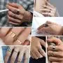 Stainless Steel Open Band Ring for Men Women 18K Gold/Black Plated Brush/Smooth Surface Rings Set Minimalist Jewelry(with Gift Box) Stainless Steel Open Band Ring for Men Women 18K Gold/Black Plated Brush/Smooth Surface Rings Set Minimalist Jewelry(with Gift Box)