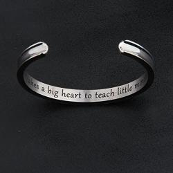 Zuo Bao Teacher Bracelet It Takes A Big Heart to Little Minds Hair Tie Bracelet Gift for Teacher