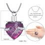 Meetlove Glass Heart Cremation Urn NecklaceMemorial Jewelry for Ashes Urn Locket Pendant - Always in My Heart