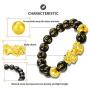 RIOSO 3 Pcs Feng Shui Pixiu Good Luck Bracelets for Men Women Chinese Dragon Lucky Charm Bead Bracelet Pi Yao Attract Wealth Money Jewelry