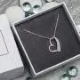 ELEGANZIA Heart Necklace Sterling Silver for Women Girl, Cubic Zirconia Open Heart Pendant Necklace True Love Jewelry Anniversary Birthday for Mom Granddaughter Girlfriend Wife ELEGANZIA Heart Necklace Sterling Silver for Women Girl, Cubic Zirconia Open Heart Pendant Necklace True Love Jewelry Anniversary Birthday for Mom Granddaughter Girlfriend Wife