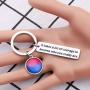 SEIRAA Bisexual Pride Keychain It Takes a Lot of Courage to Become Who you Really are Keychain Bisexual Pride LGBTQ Gifts