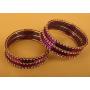 Touchstone ''Colorful Collection'' Indian Bollywood Alloy Single Line Clear Rhinestone And Textured Color Bangle Bracelets In Antique Gold Tone For Women.