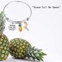 SEIRAA Pineapple Jewelry Sand Tall Be Sweet Keychain Flamingo Jewelry Tropical Inspirational Gift