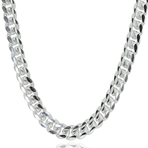 Sterling Silver 5mm Miami Cuban Curb Link Chain Necklace for Men Women