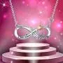 Infinity Necklaces for Women Sterling Silver Rose Necklaces Birthday Mothers Day Gifts for Mom Girlfriend Wife Daughter