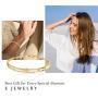 E 18K Gold Plated Bangles Bracelets for Women, Cubic Zirconia, Jewelry Gifts
