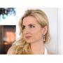 Mariell Empress & Noble Cut Cubic Zirconia Wedding Earrings - Art Deco Vintage Bridal Jewelry