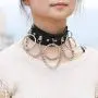 BeeGift Gothic Jewelry-Love Heart Adjustable Leather Choker Punk Rock PU Necklace Goth Choker Soft Collar Chain for Women Girls Cosplayer BeeGift Gothic Jewelry-Love Heart Adjustable Leather Choker Punk Rock PU Necklace Goth Choker Soft Collar Chain for Women Girls Cosplayer