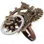 Steampunk Clock Open Rings Punk Goth Steam Gears Adjustable Rings for Men Women Cool Halloween Jewelry Gifts Steampunk Clock Open Rings Punk Goth Steam Gears Adjustable Rings for Men Women Cool Halloween Jewelry Gifts
