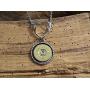 Bullet Jewelry Deer Antler Pendant Necklace with Brass Shotgun Charm. Optional Crystal.