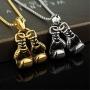 URDEAR Boxing Gloves Pendant Necklace Punk Gorgeous Charm Pendant Necklace Boxing Jewelry Gift for Men Women, 23 inches Chain