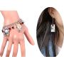 Demon Slayer Cosplay Bracelets With Earrings, Kimetsu No Yaiba Novelty Charm Bracelets Anime Manga Series Accessory