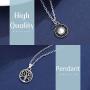 Gemily Boho Layered Tree Pendant Choker Necklace Silver Crystal Neck Chain Gothic Rhinestone Necklaces Jewelry for Women and Girls